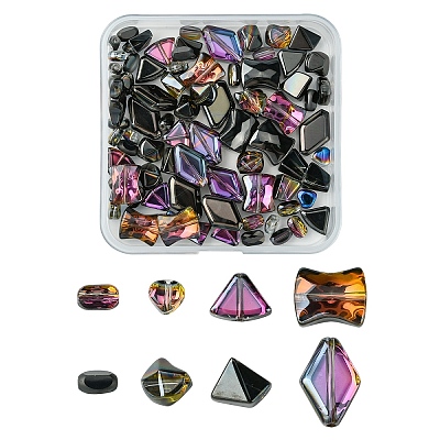 Electroplate Transparent Glass Beads EGLA-YW0003-22A-1