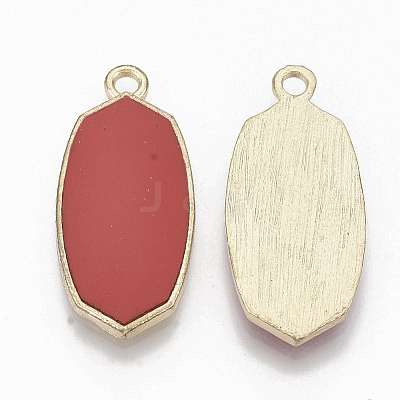Eco-Friendly Alloy Enamel Pendants PALLOY-R110-07C-1