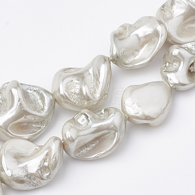 Shell Pearl Beads Strands BSHE-Q031-15G-1