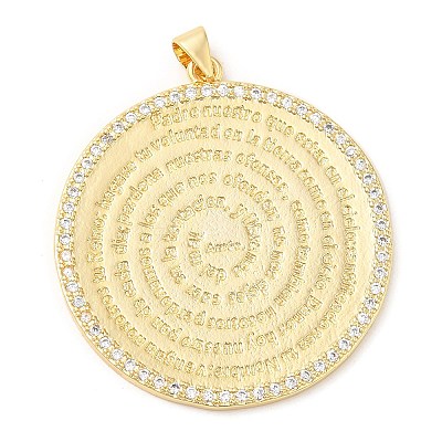 Brass with Cubic Zirconia Pendants X-KK-K332-16B-G-1