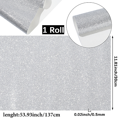 Glitter PVC Leather Fabric DIY-WH20011-59C-1