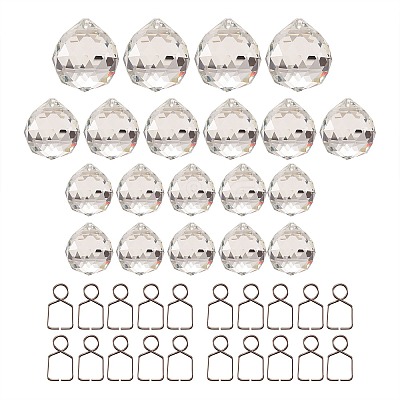 Teardrop Transparent K9 Glass Pendants DJEW-SZ0001-02P-1