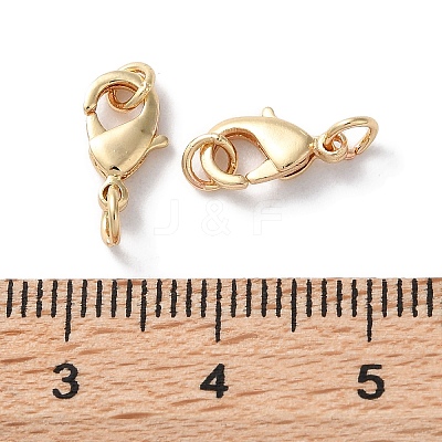 Rack Plating Brass Lobster Claw Clasps KK-F090-26LG-01-1