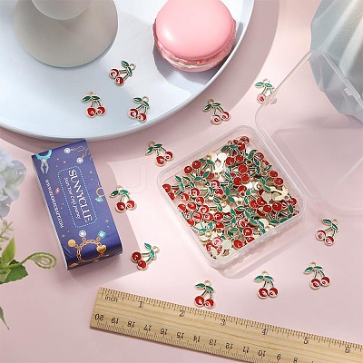 60Pcs Alloy Enamel Pendants ENAM-SC0003-86-1