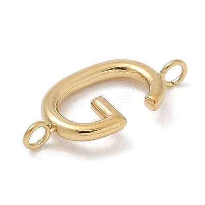 304 Stainless Steel Letter Connector Charms STAS-M108-01G-07-1