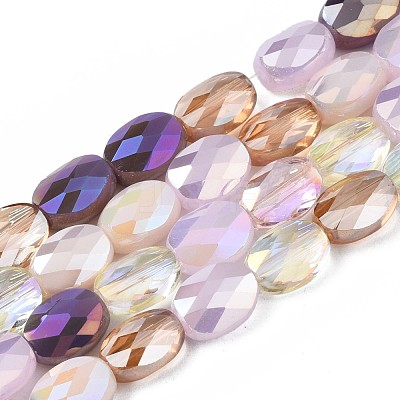Electroplate Glass Beads Strands EGLA-S194-17A-1
