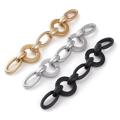 Handmade Opaque Spray Painted Acrylic Link Chains AJEW-JB00869-1