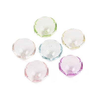 UV Plating Acrylic Bead Caps X-OACR-Z020-17-1