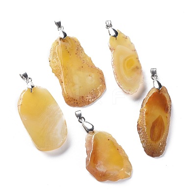 Natural Agate Big Pendants G-H231-19-1