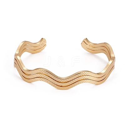 Long-Lasting Plated Brass Cuff Bangles BJEW-E370-07G-1