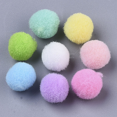 DIY Doll Craft Polyester High-elastic Pom Pom Ball X-AJEW-R093-02E-01-1