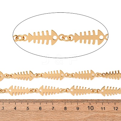 304 Stainless Steel Fishbone Link Chains SA-CBAE0F2-02G-1