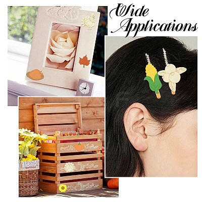 Thanksgiving Day Unfinished Blank Wooden Slices for Painting Arts WOOD-CJC0005-61B-1-1