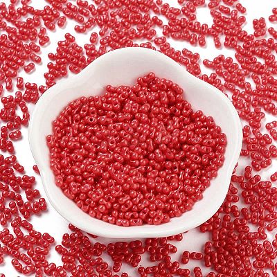 Baking Paint Glass Seed Beads SEED-A033-04S-1