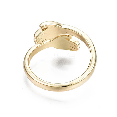 Brass Cuff Rings RJEW-Q161-019-NF-1