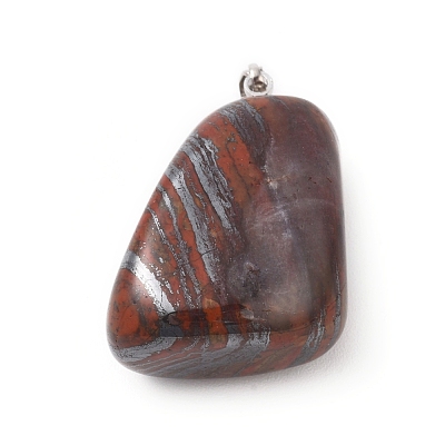 Natural Tiger Iron Pendants G-K302-B02-1