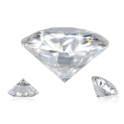 Brilliant Round Cut Moissanite Loose Stones Cabochons RGLA-F081-01C-1