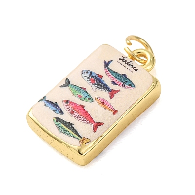 Printed Brass Pendants KK-CBA8989-02C-1