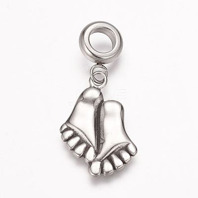 304 Stainless Steel European Dangle Charms OPDL-K001-14AS-1