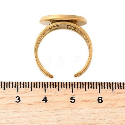 304 Stainless Steel Cuff Ring Components X-STAS-V012-01D-G-1