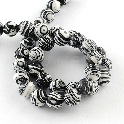 Dyed Synthetical Gemstone Round Bead Strands X-G-Q939-01C-08-1