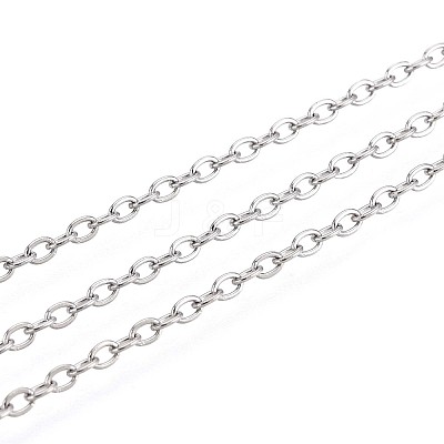 Tarnish Resistant 304 Stainless Steel Cable Chains CHS-R002-0.4mm-1