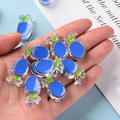 Transparent Enamel Acrylic Beads TACR-S155-002K-1