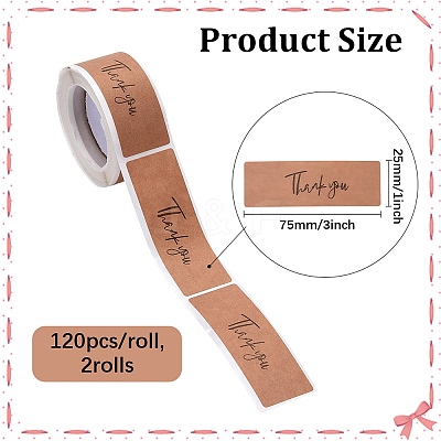 2 Rolls Self-Adhesive Paper Gift Tag Youstickers DIY-DJ0001-96A-1