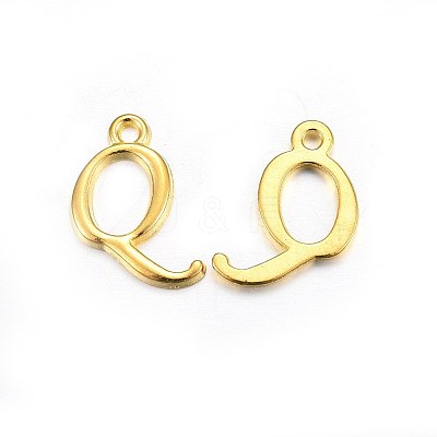 Golden Plated Alloy Letter Pendants LS-X-PALLOY-J718-01G-Q-1