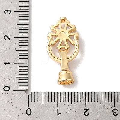 Brass Micro Pave Cubic Zirconia Fold Over Clasps KK-B098-07G-03-1