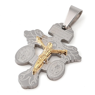 304 Stainless Steel Pendants STAS-C103-02GP-01-1