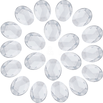 Acrylic Rhinestone Flat Back Cabochons DIY-GF0009-17C-1