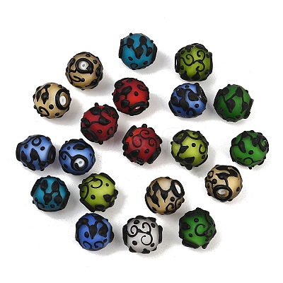 Gothic Handmade Frosted Lampwork Beads LAMP-E039-03-1