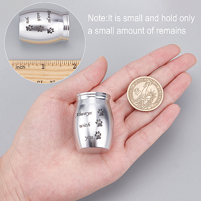 316 Stainless Steel Pet Cinerary Casket AJEW-WH0013-41D-1