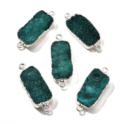 Natural Dyed Quartz Crystal Links Connector Charms G-K189-02S-03-1