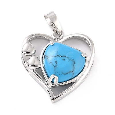 Synthetic Turquoise Pendants G-C236-01F-P-RS-1