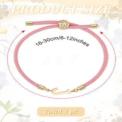 1Pc Adjustable Nylon Cord Slider Bracelets for Women BJEW-LP0001-32J-03-1
