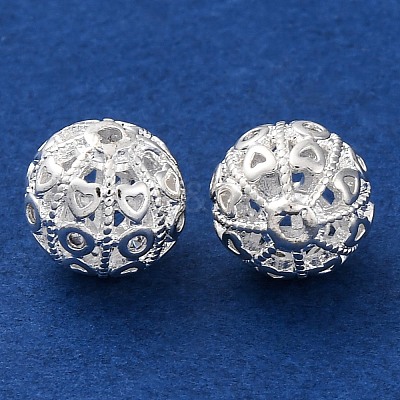 Brass Micro Pave Clear Cubic Zirconia Spacer Beads KK-Z089-09S-1