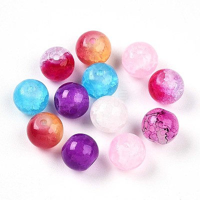 Baking Paint Imitation Jade Glass Beads DGLA-S115-8mm-MY-1