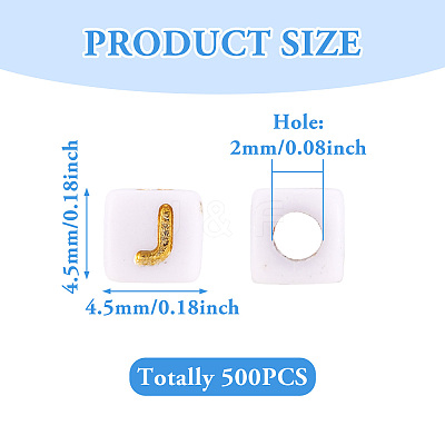 Opaque Acrylic Beads MACR-TAG0001-07J-1