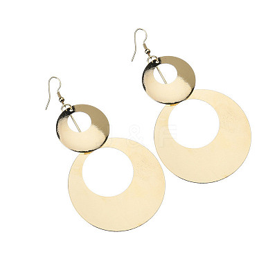 Flat Round Alloy Dangle Earrings FS-WG78CBA-01-1