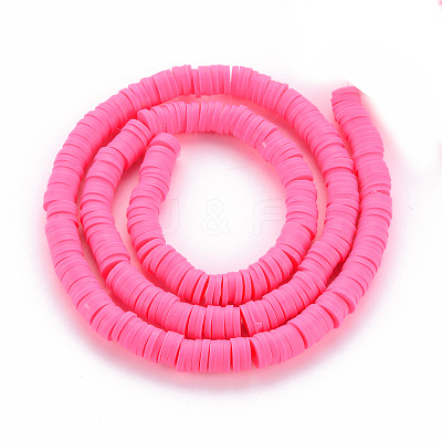 Handmade Polymer Clay Bead Strands CLAY-T002-6mm-48-1