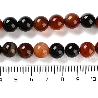 Natural Striped Agate/Banded Agate Beads Strands G-Z060-A01-C13-1