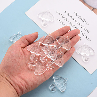 Transparent Acrylic Pendants TACR-T024-01B-205-1