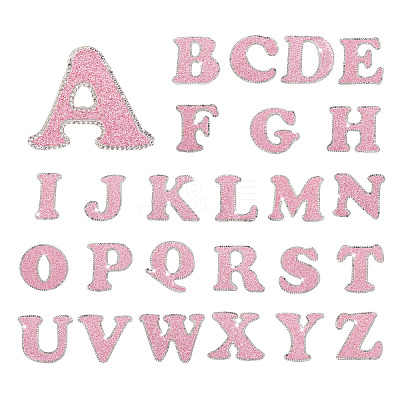 26 Letters Cloth Iron/Sew on Patches PJ-TAC0004-04F-1
