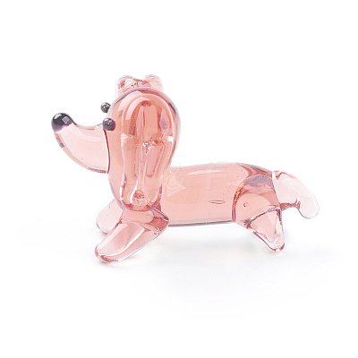 Handmade Lampwork Puppy Home Display Decorations LAMP-J084-30-1