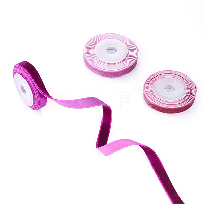 3Rolls 3 Colors Single Face Velvet Ribbon for Clothes Accessories OCOR-TA0004-09A-1