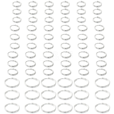 300Pcs 4 Style Iron Split Rings IFIN-YW0003-33-1