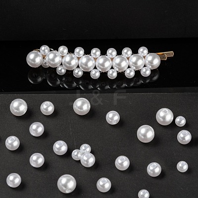 1150Pcs 5 Style ABS Plastic Imitation Pearl Beads KY-LS0001-20-1