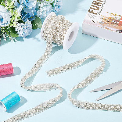 3.05M Imitation Polyeste with ABS Plastic Beaded Trimming OCOR-BC0001-88-1